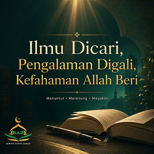 Ilmu Dicari, Pengalaman Digali, Kefahaman Allah Beri