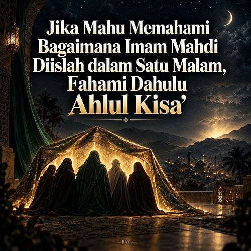 Jika Mahu Memahami Bagaimana Imam Mahdi Diislah dalam Satu Malam, Fahami Dahulu Ahlul Kisa’